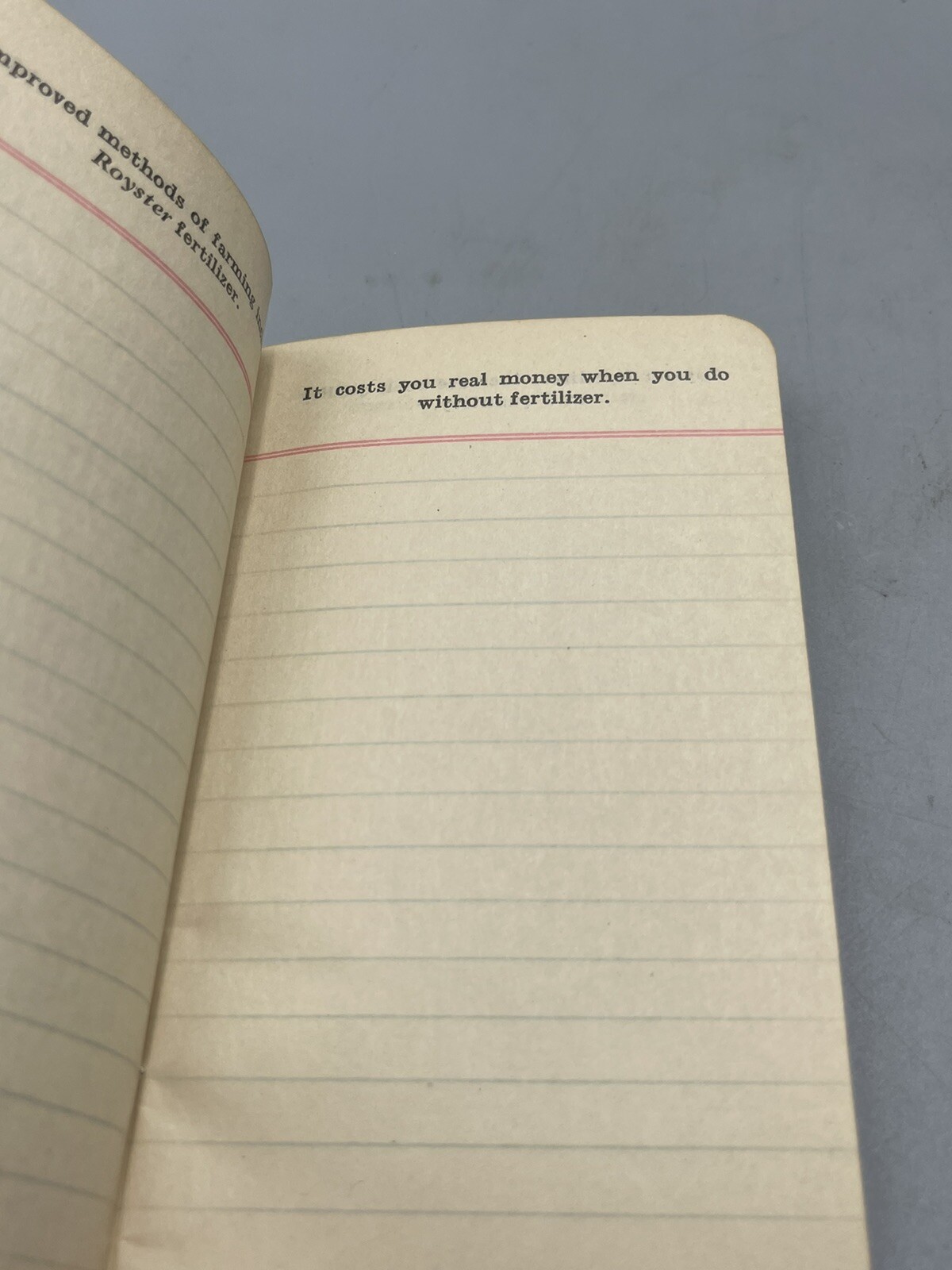 1927-1928 FS Royster Guano Co. Royster Fertilizers Advertising Memo Book.