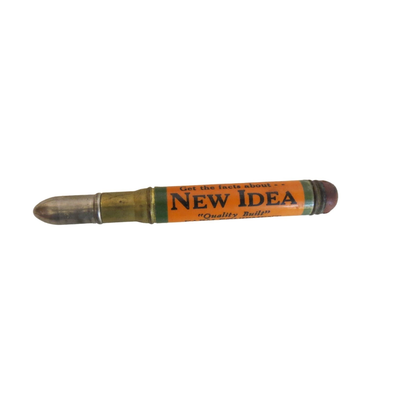 New Idea Farm Equipment Coldwater O. Sandwich Ill. Advertising Bullet Pencil VTG