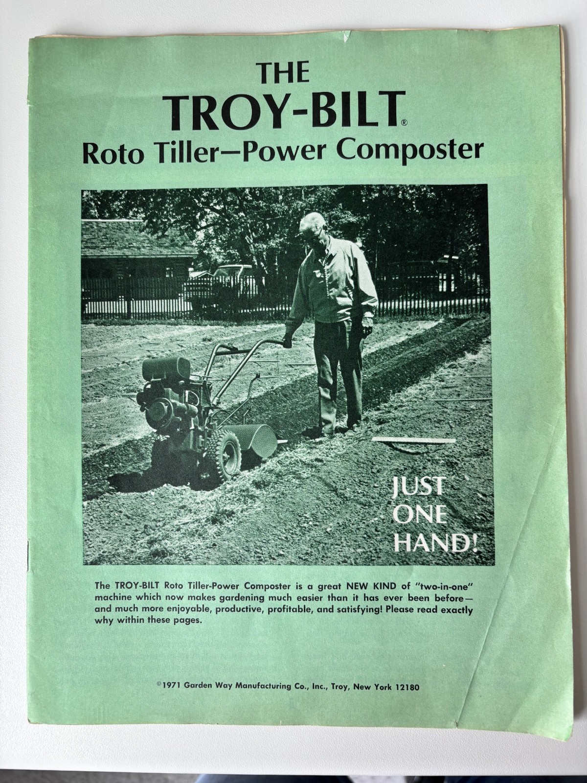 Troy-Bilt Roto Tiller Power Composter Advertisement Brochures 1971 Troy NY