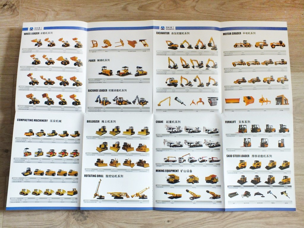 SINOMACH Truck Loader Excavator Graider Construction Equipment Brochure 2025