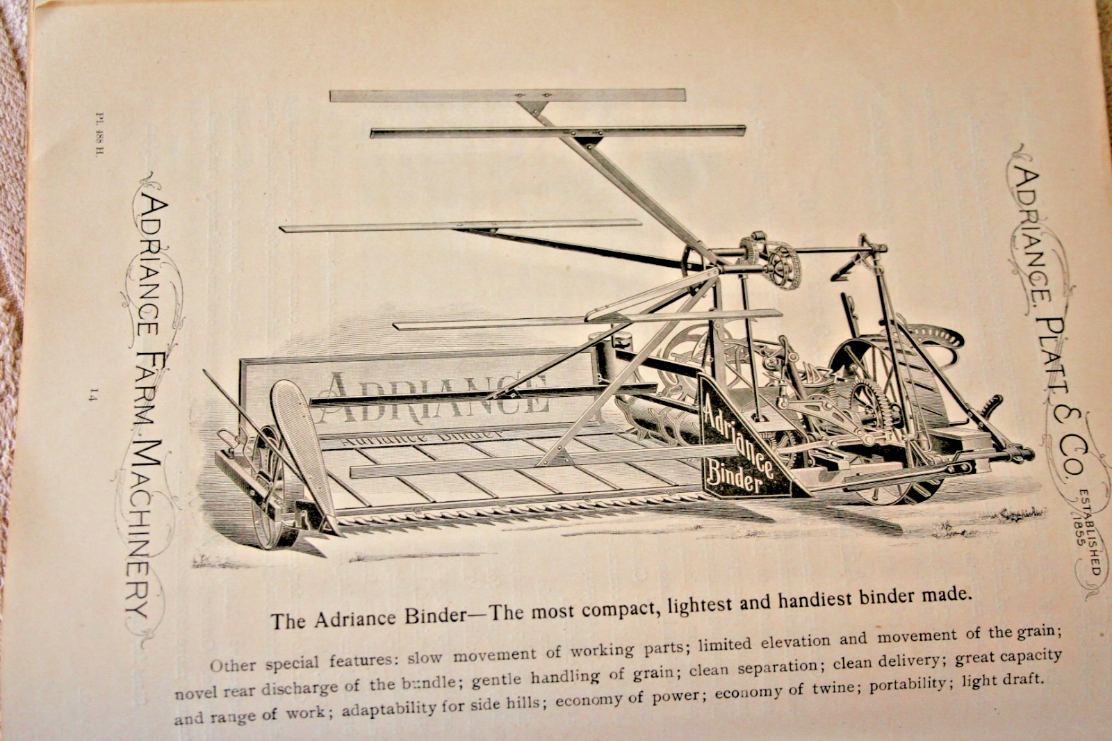 ADRIANCE FARM MACHINERY 1904
