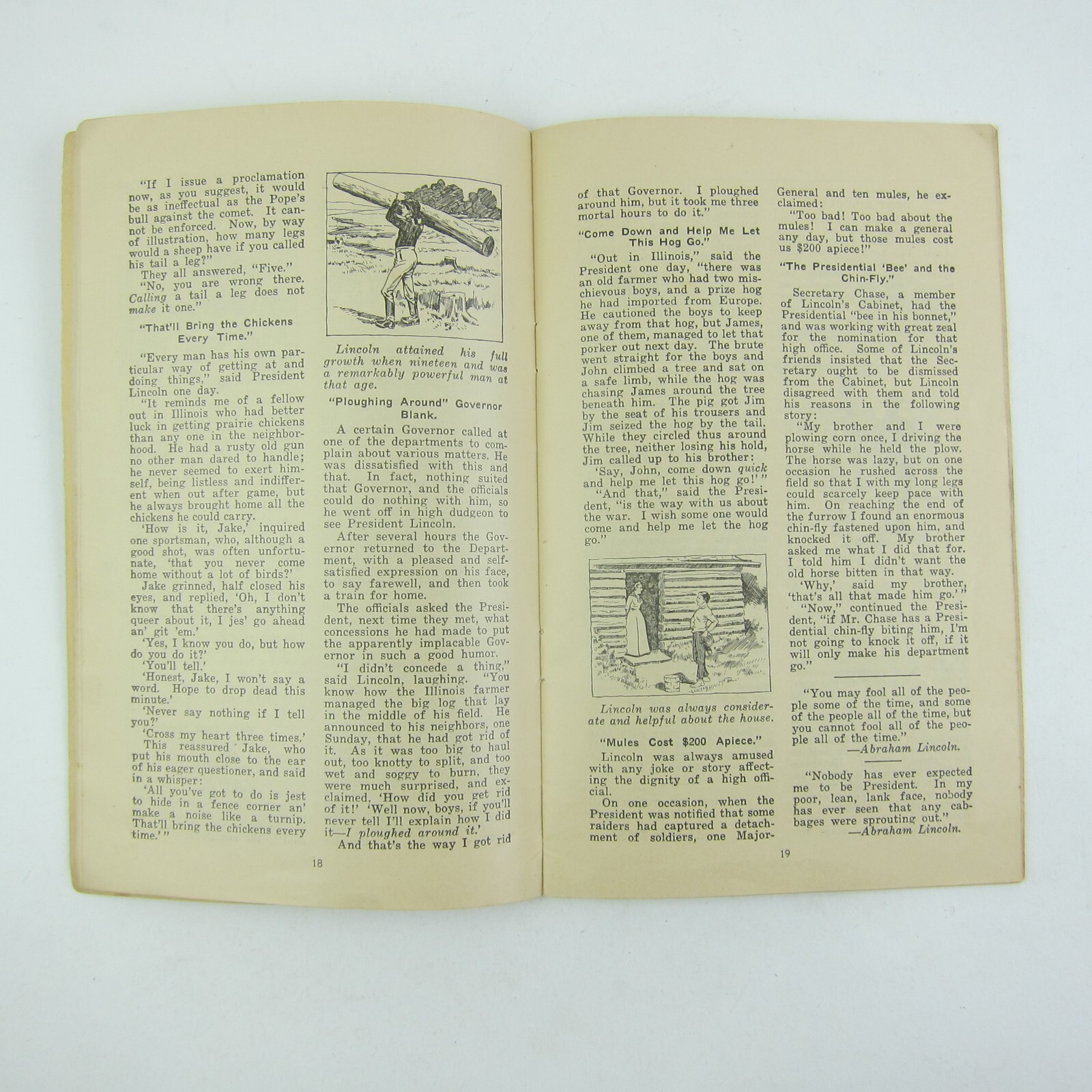 Abraham Lincoln Farm Almanac Wilmer Atkinson Co Farm Journal Antique 1909 RARE