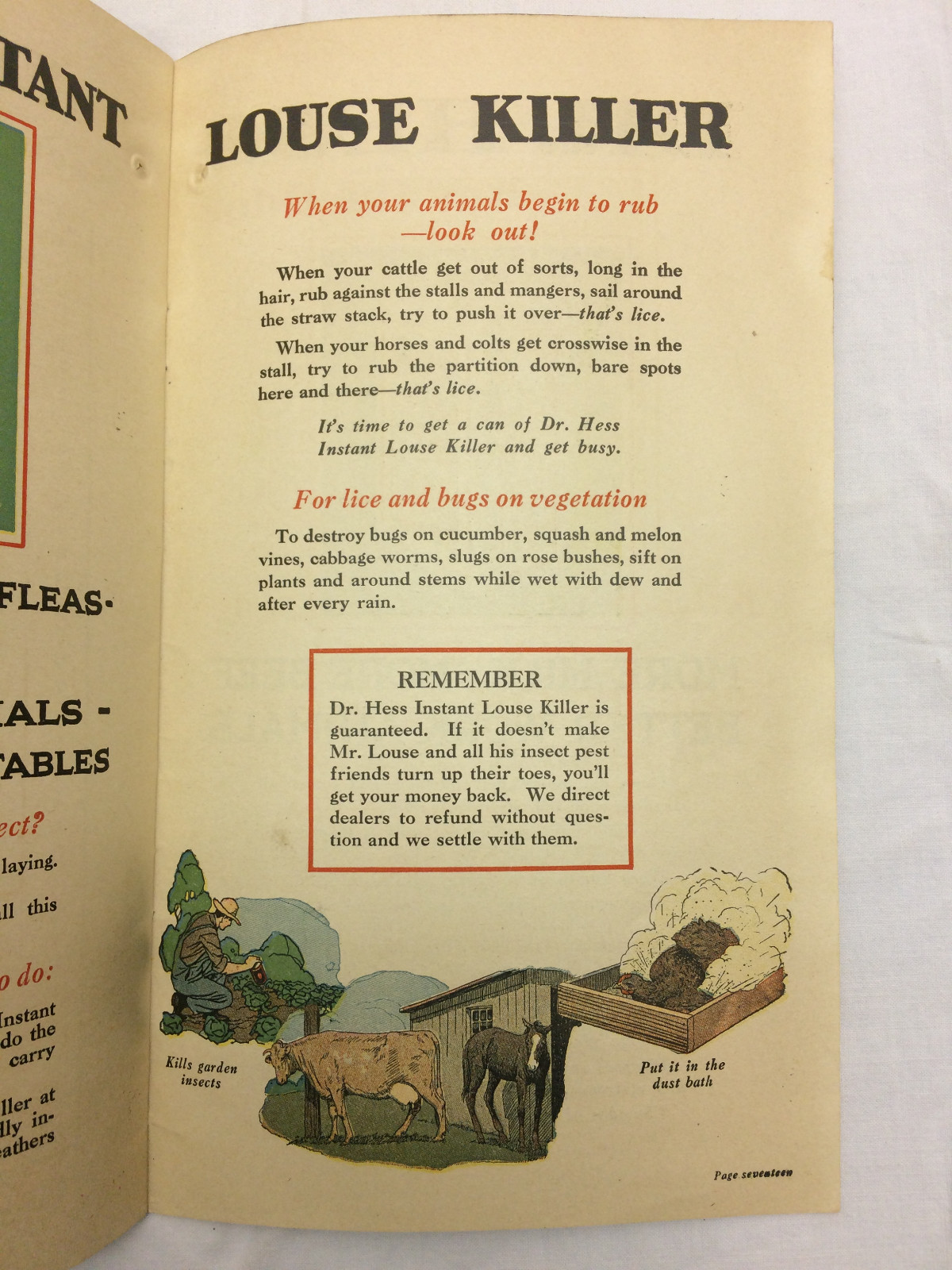 Vintage Dr Hess & Clark Inc Line Catalog Farm Advertising Agriculture