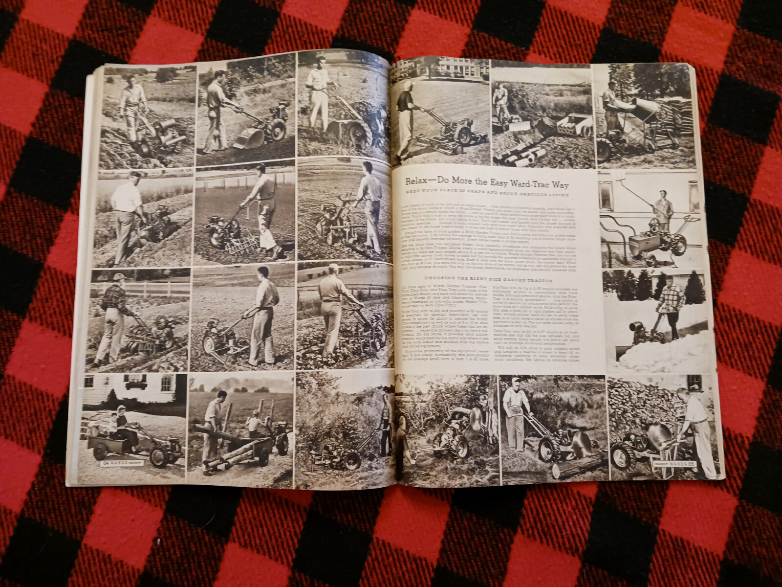 1952 Montgomery Ward Farm Catalog Wards Hoe Plow Trac Garden Tractor