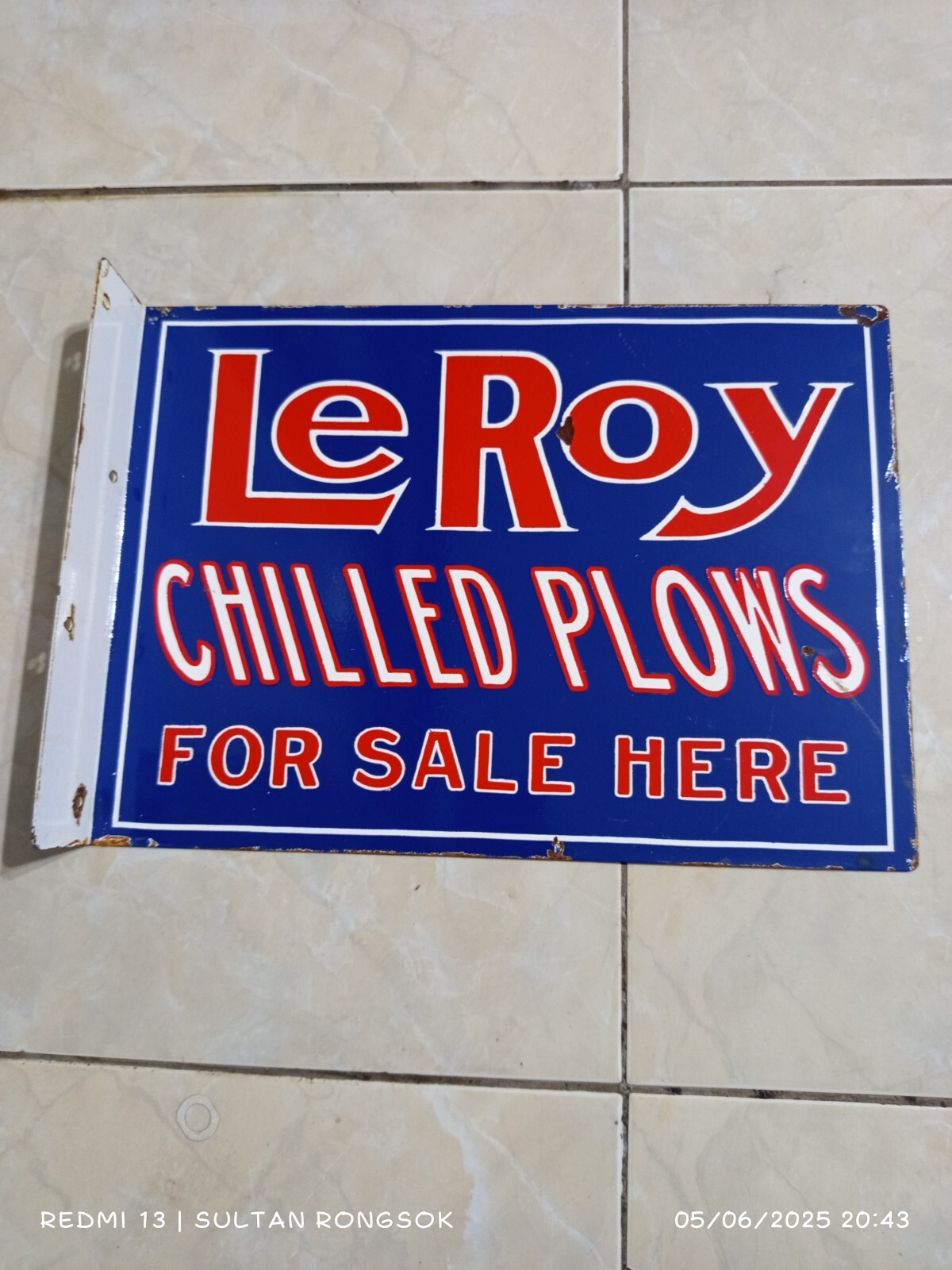 Double Side Le Roy Chilled Plows for Sale Here 34×25 cm Steel Plate Vintage Mod