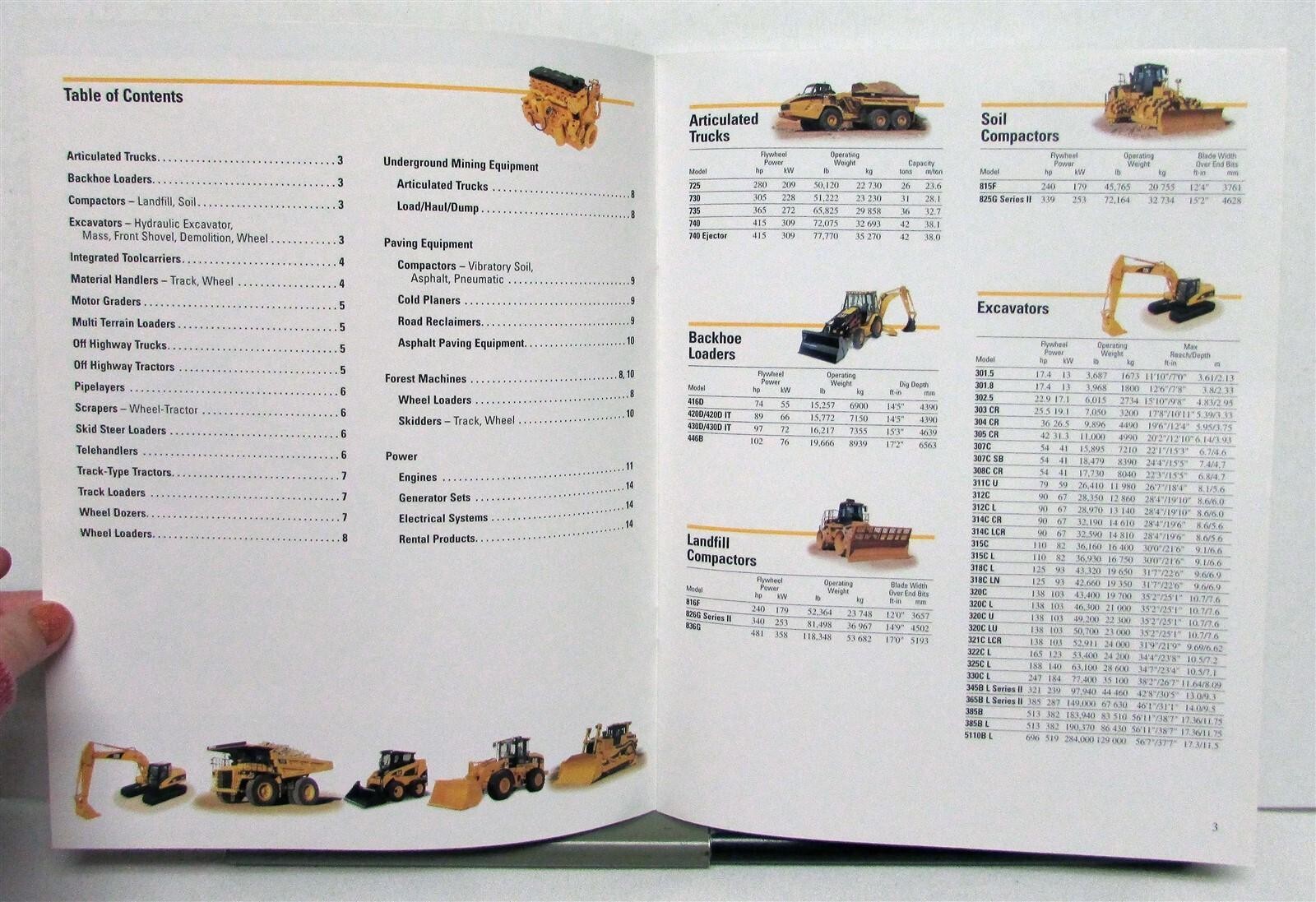 2004 Caterpillar Product Line Trucks Dozers Mining Construction Sales Brochure