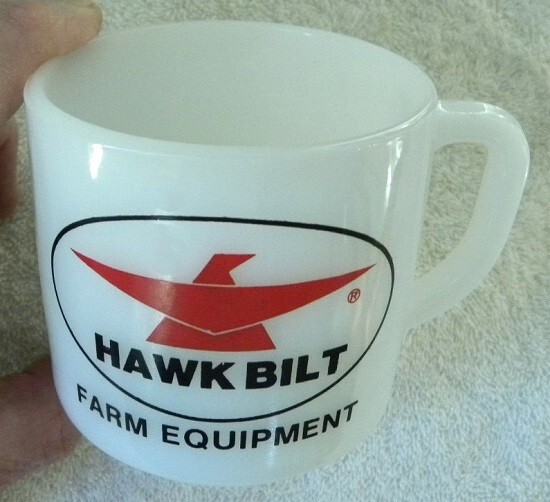 Vintage Hawk Bilt Farm Equipment, Vinton, Iowa IA, Glass Mug, Cup