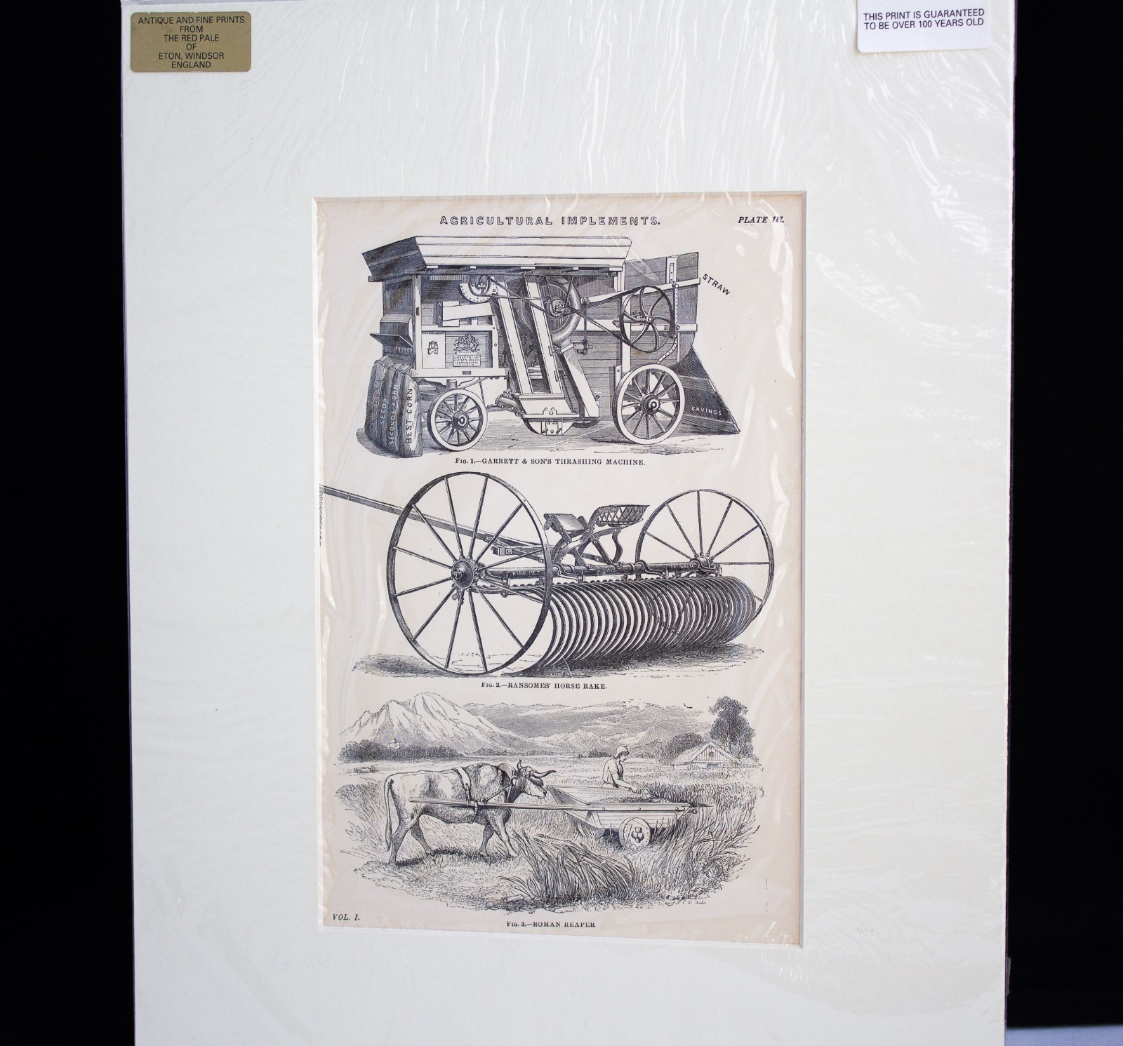 Agricultural Implements Print 19th Century Farm Machinery Sealed