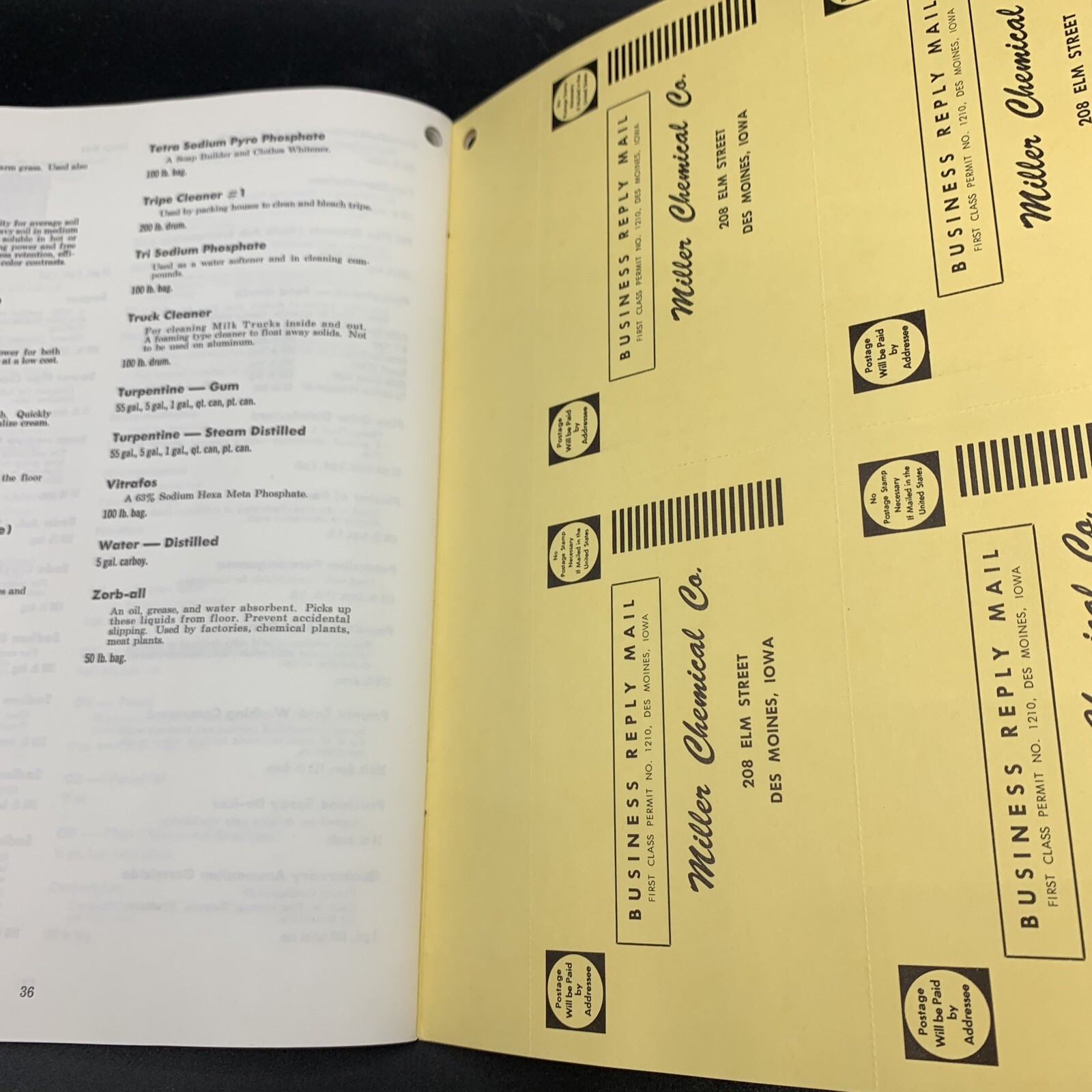 Lot 1961 Miller Chemical Co Dealer Catalog & Price List-Home/Farm/Livestock