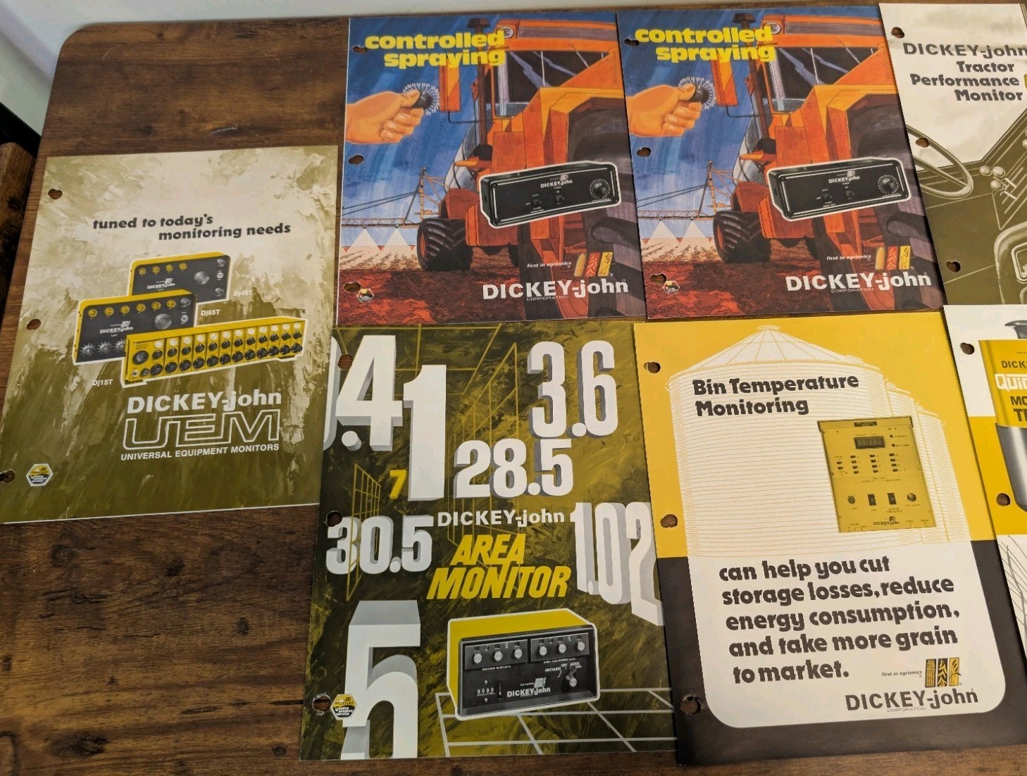 9 Dickey-john Advertising Brochures UEM,Controlled Spraying,Monitoring,Tester