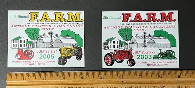 Lot 2 FARM Antique Tractor & Gas Engine Show Plaques 2003 2005 Norwalk OH
