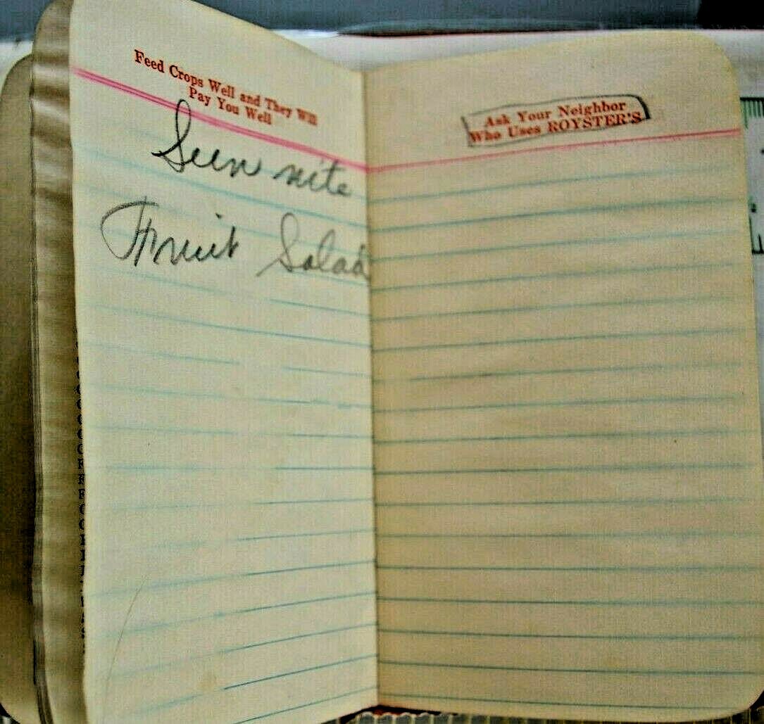 Vintagr Royster Plant Food Farmers Notebook 1957-1958
