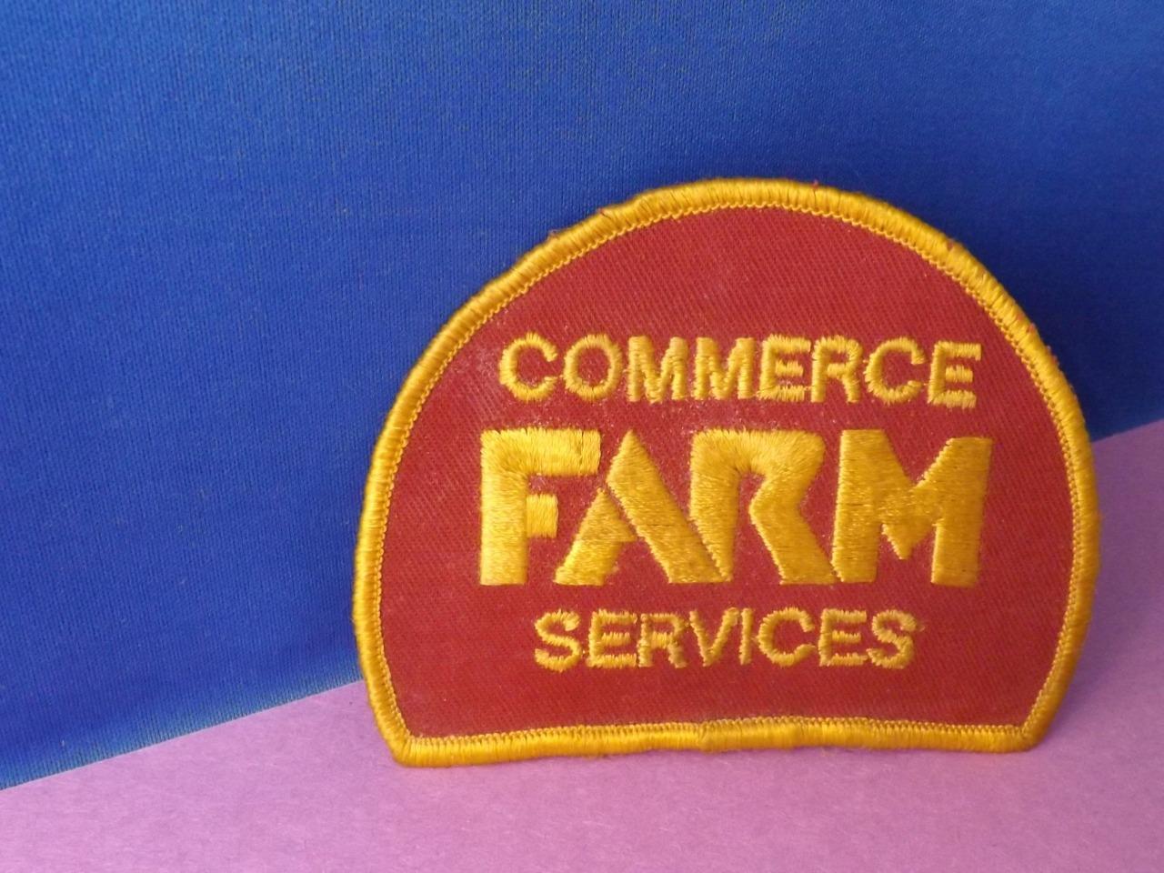 COMMERCE BANK FARM SERVICES HAT PATCH VINTAGE AGRICULTURE ADVERTISING