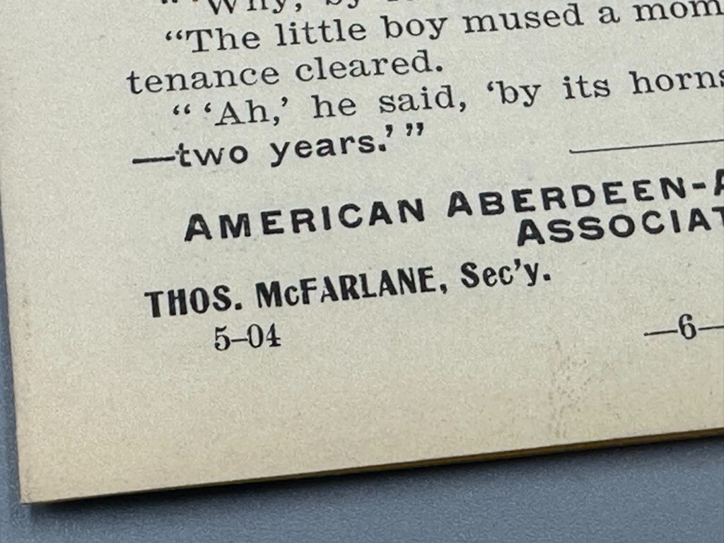1904 ABERDEEN ANGUS CATTLE Farm IOWA STATE FAIR Advertising Brochures