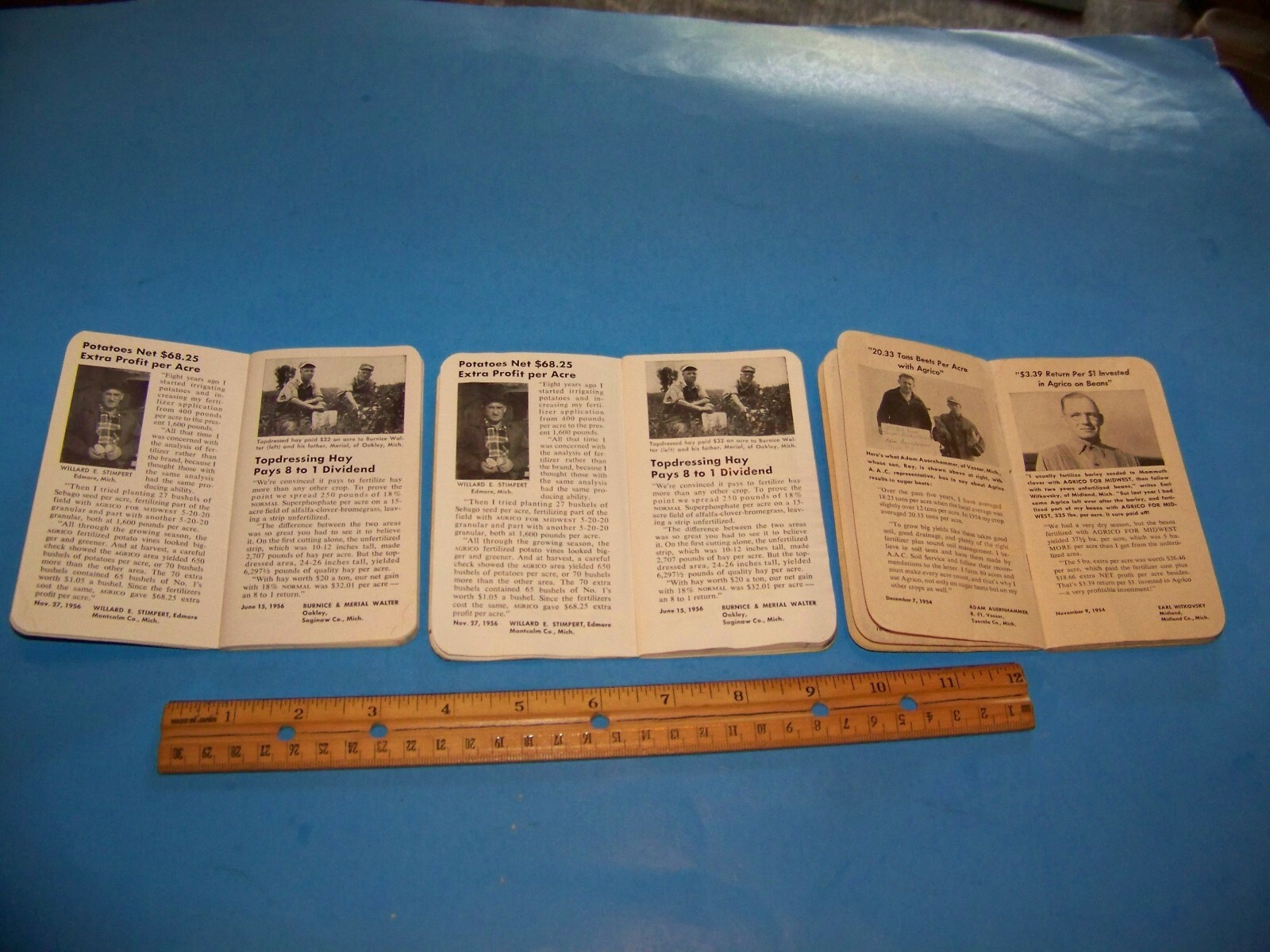 Agrico Memo Books ( 3 ) 1958 & 1956 « The Nation&rsquo;s Leading Fertilizer »