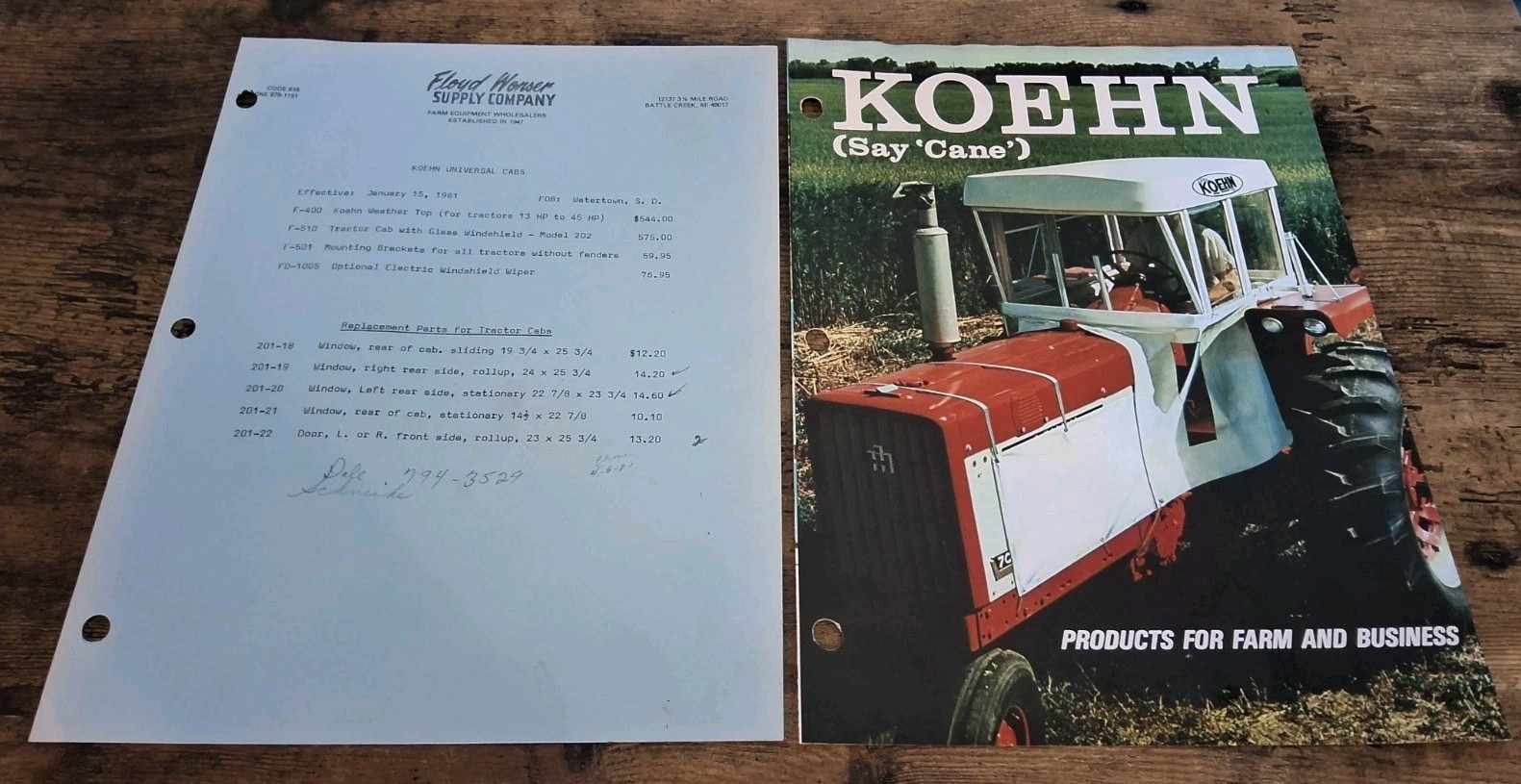 Koehn Products For Farm And Business Brochure And Price List