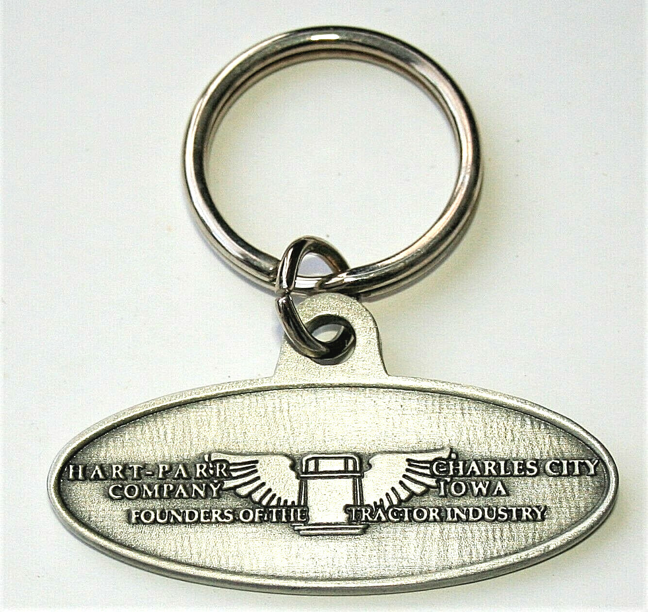 Vintage Hart-Parr Farm Tractor Charles City Iowa Key Chain 2002 NOS Logo Series