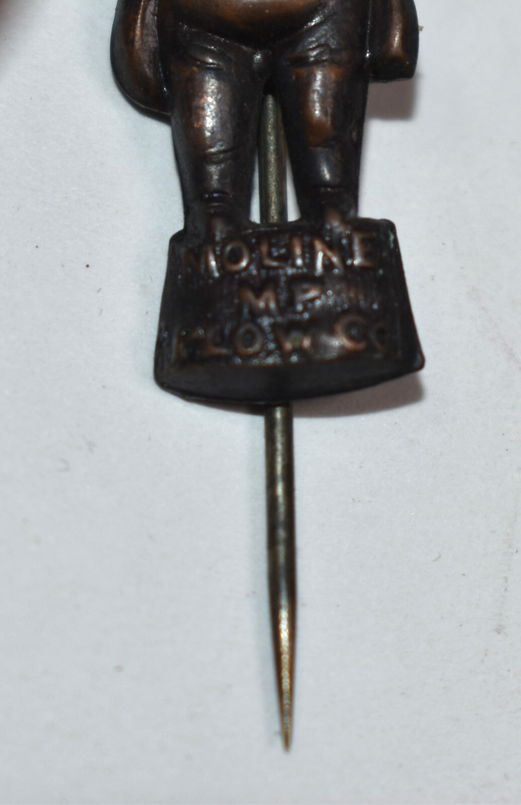 Vintage Moline MP Plow Company Flying Dutchman Corn Advertising Stickpin