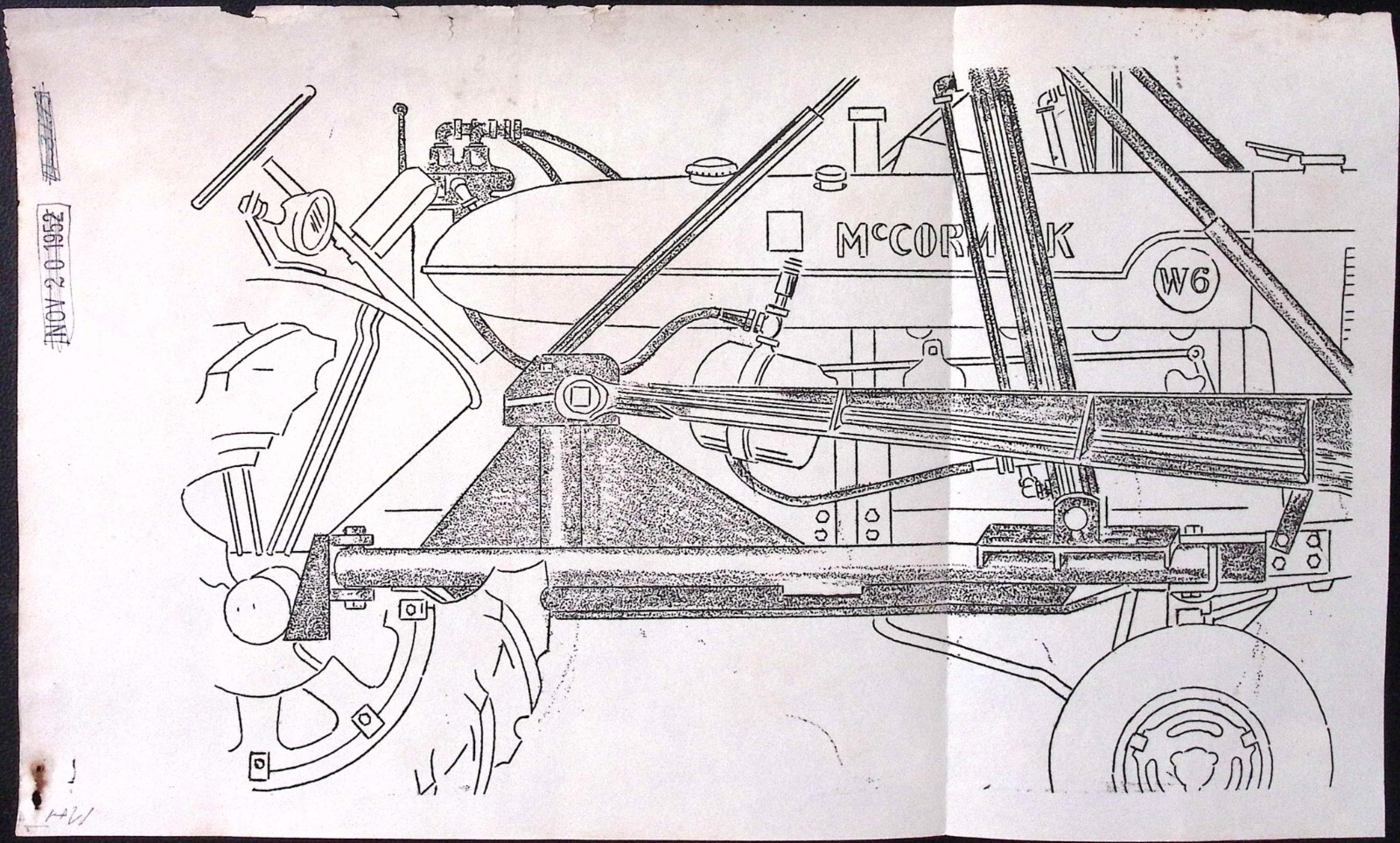 1952 McCormick W6 Tractor Bucket Loader Diagram & Instructions