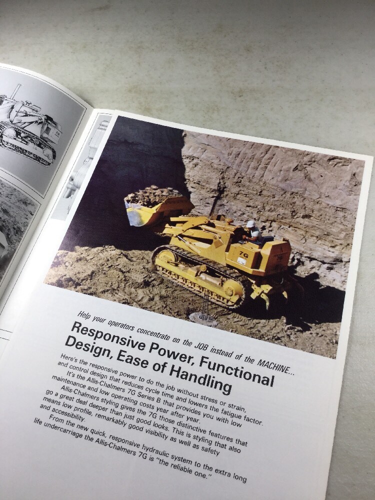 Lot Of 2 Allis Chalmers HD-7G Sales Brochures (Original)