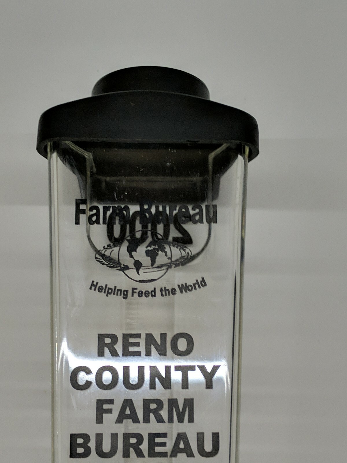 Reno County Farm Bureau Advertising Rain Gauge Kansas Farm AG 2000