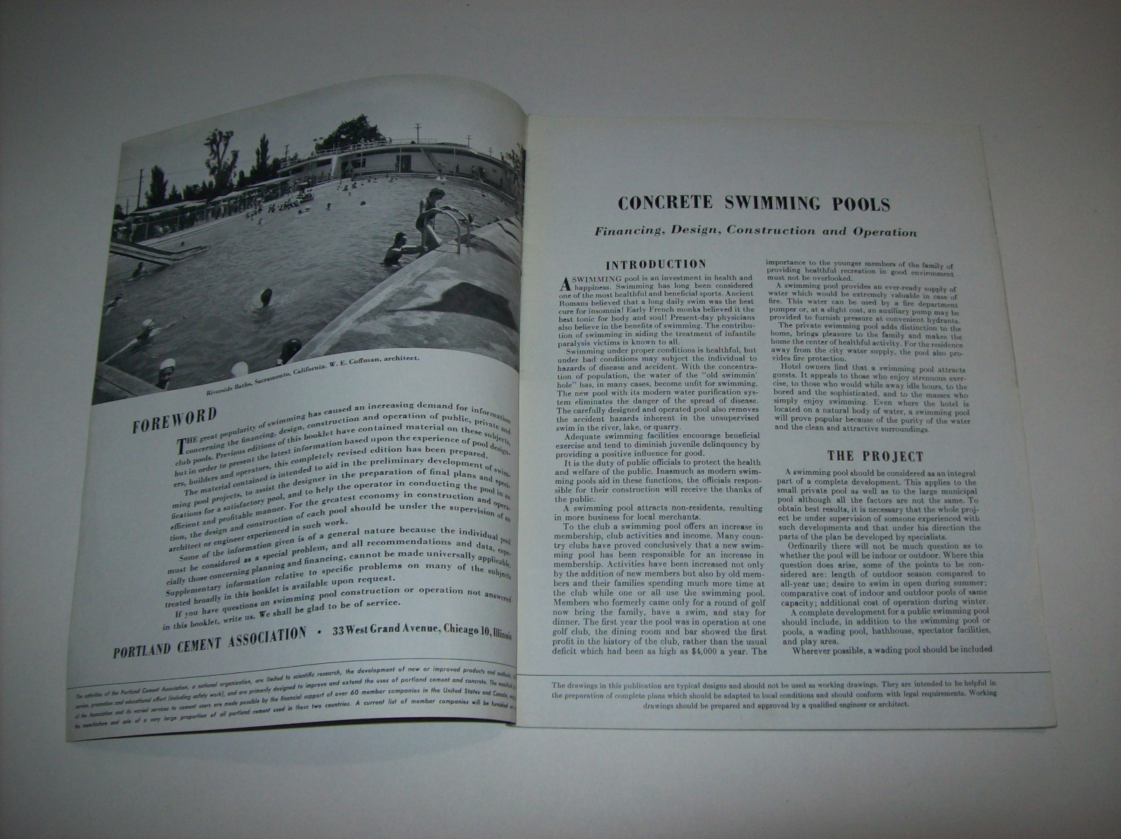 Vintage 1947 CONCRETE SWIMMING POOLS, Portland Cement Association, x