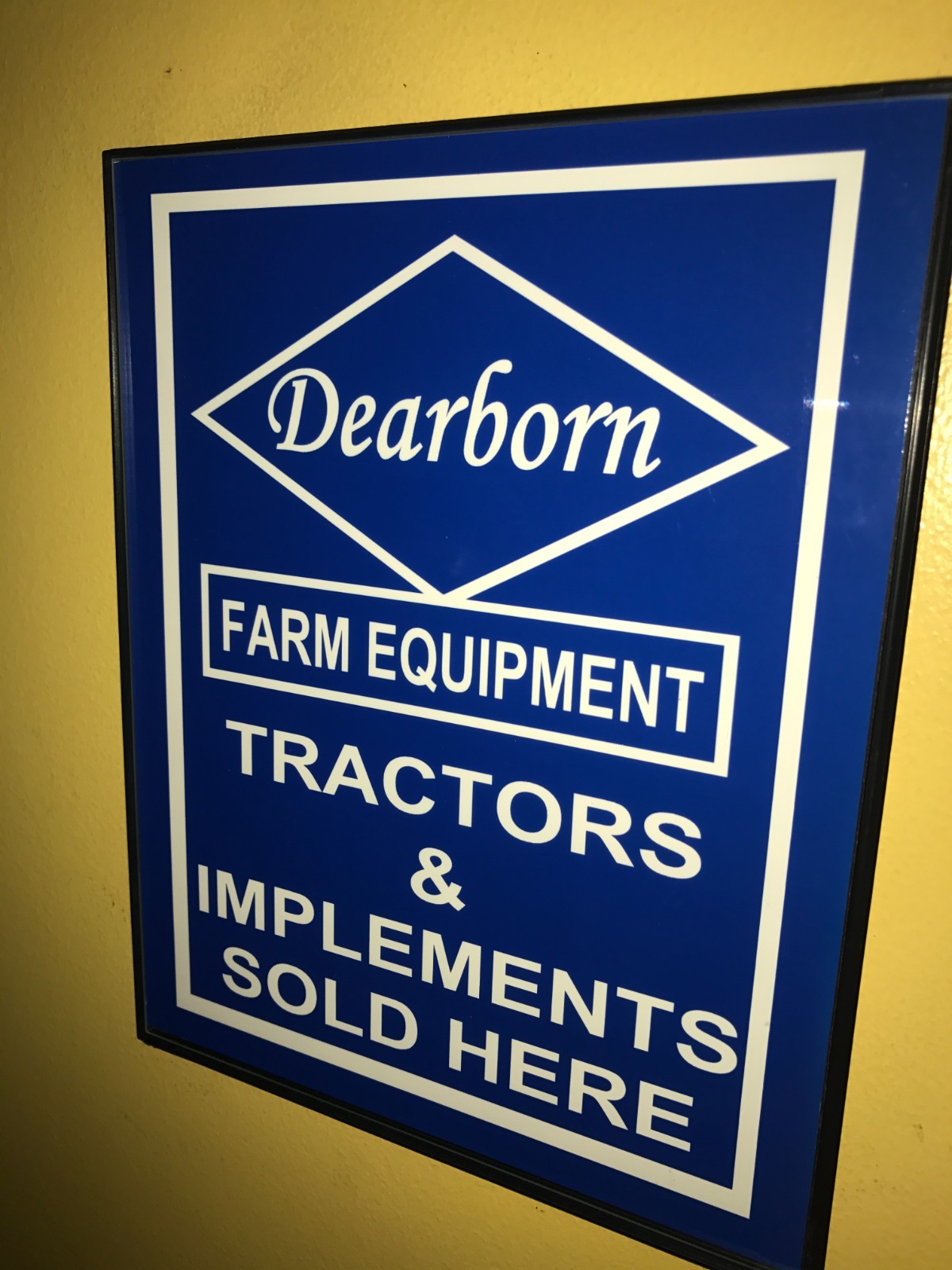 Dearborn Farm Implements Tractor Garage Man Cave Advertising Sign