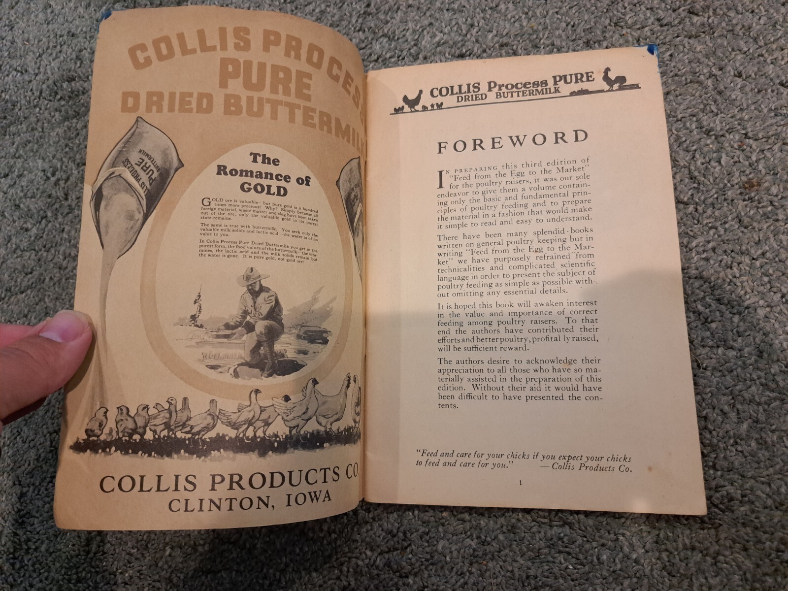 Feed from the Egg to the Market Collis Products Company Poultry Chickens