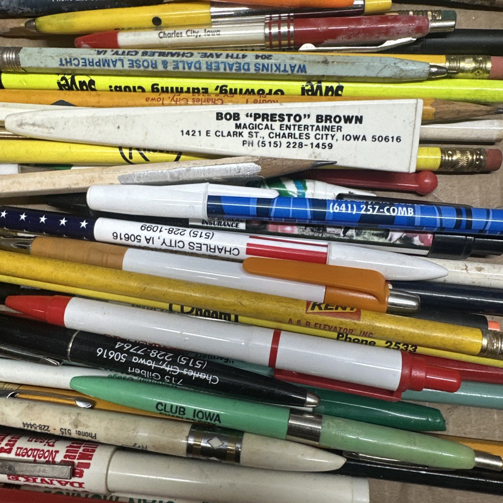 Lot Of Charles City, Iowa And Area Pencil Pen Collection Floyd County