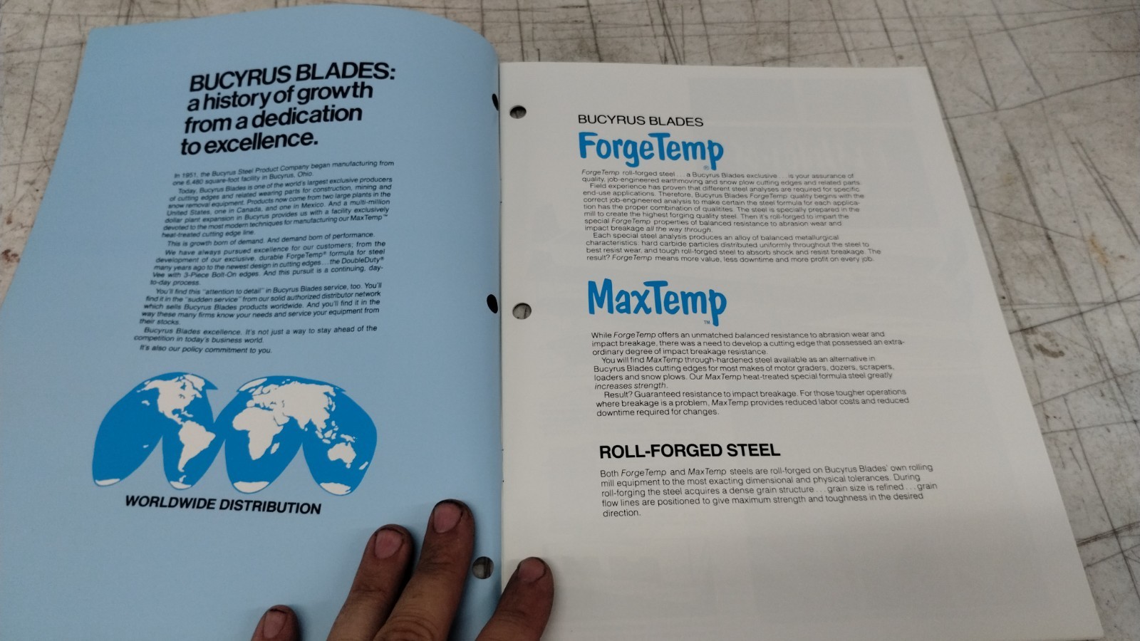 1986 Bucyrus Blades Sales Brochure Blades And Other Wearable Parts
