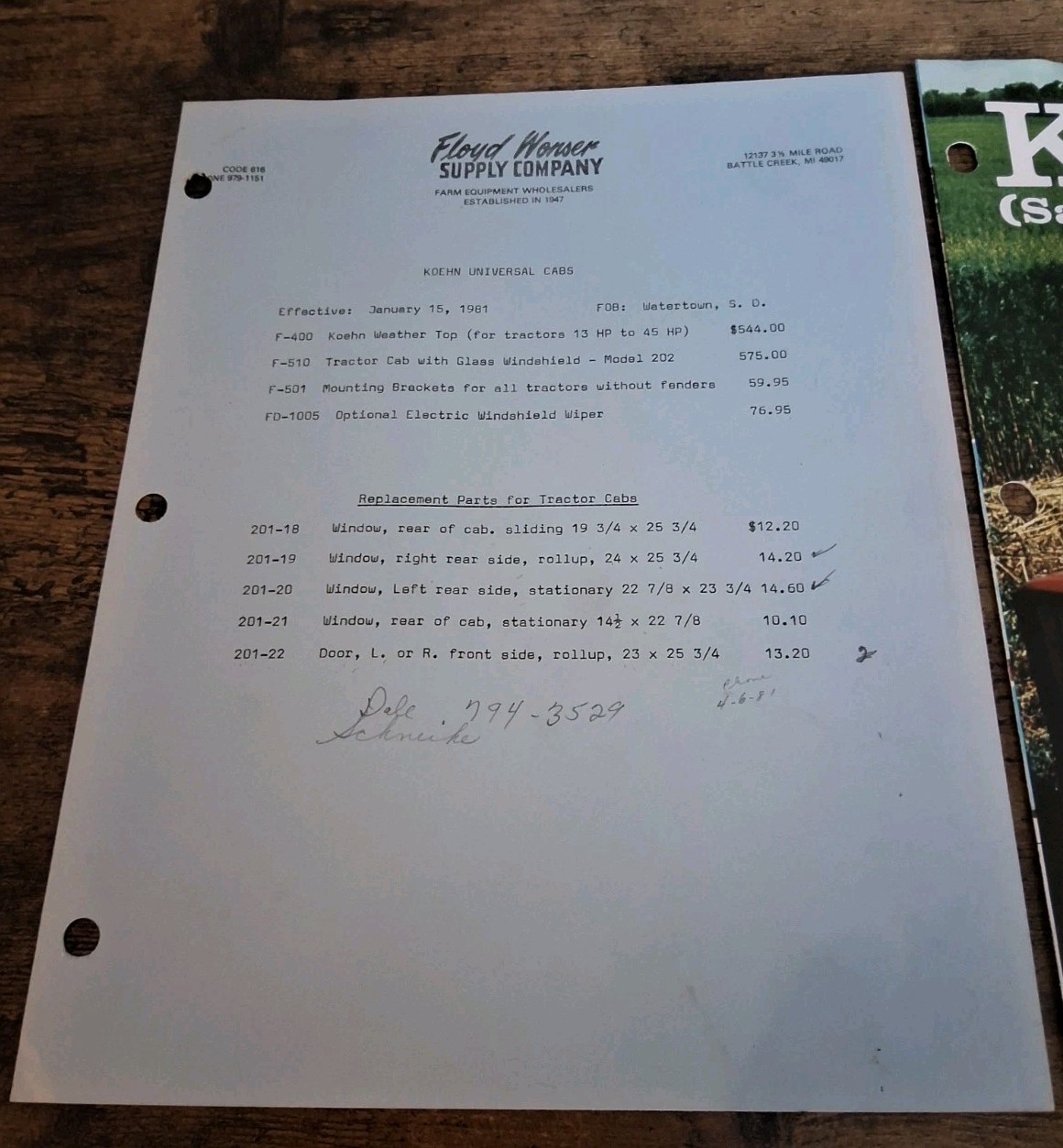 Koehn Products For Farm And Business Brochure And Price List
