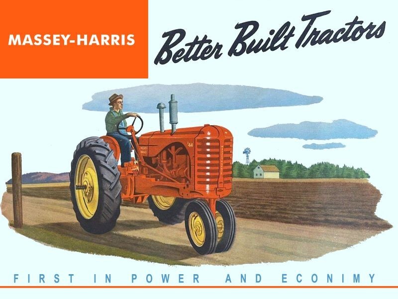Massey Harris Model 44 Tractor – Better Built New Sign: 24×30&Prime; USA STEEL XL Size