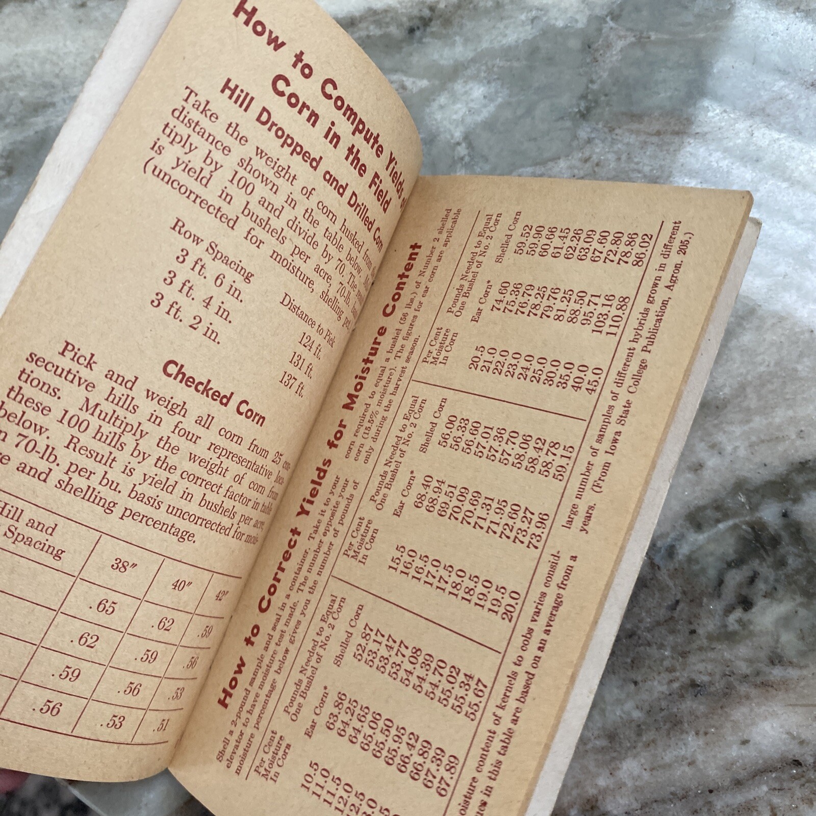 CORN DATA NOTEBOOK FUNK&rsquo;S HYBRID ADVERTISING 1960 GRANT & SON Stonington Ill