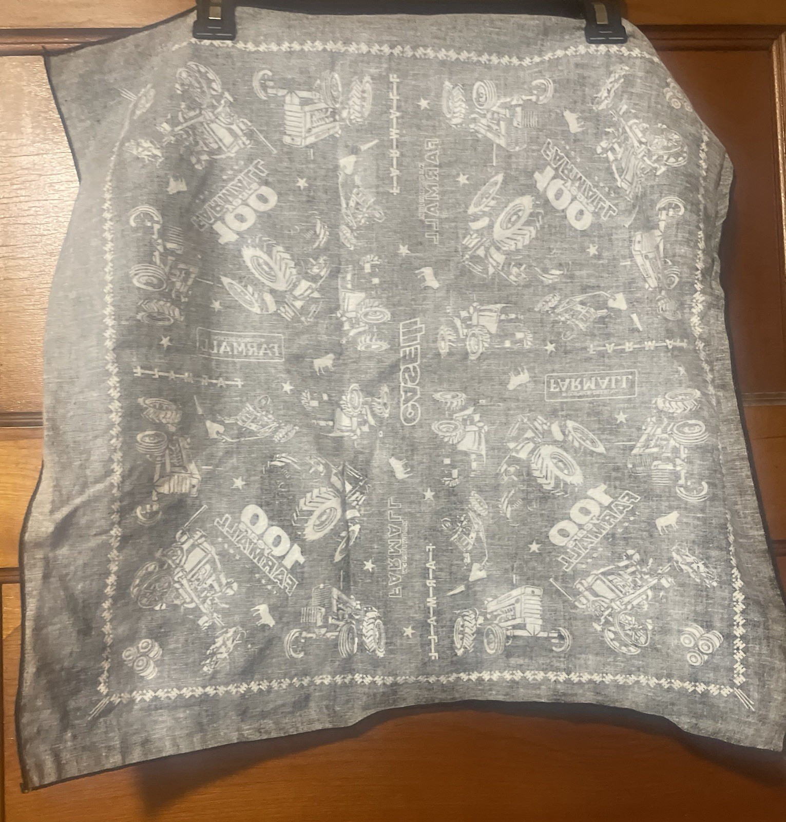 100 Years 1923-2023 McCormick Deering Farmall Black White Handkerchief
