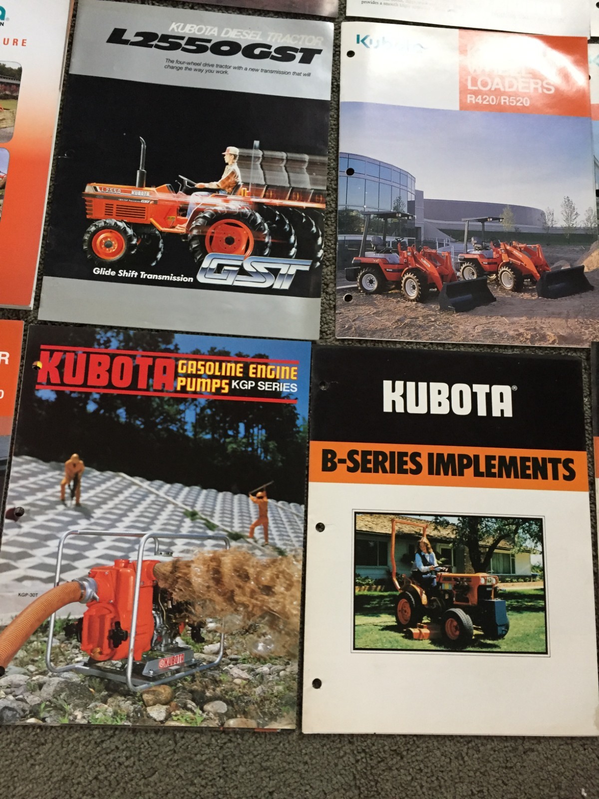 MASSIVE Lot of 44 Kubota tractor and equipment brochures Literature advertizing
