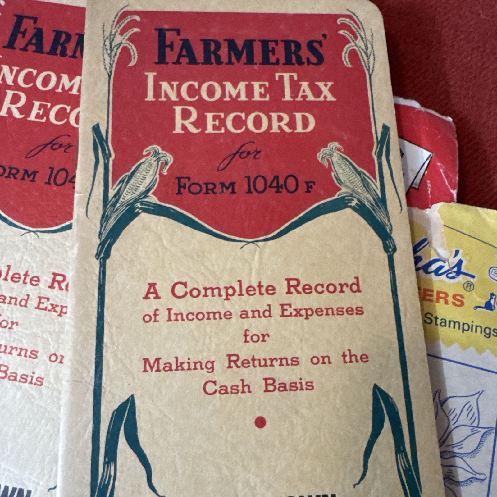 Vintage Farmers Income Tax record, income/expenses form 1040F, doylestown trust
