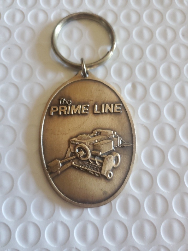 Vintage 1986 Hesston&rsquo;s The Prime Line Equipment Key Chain vtg.
