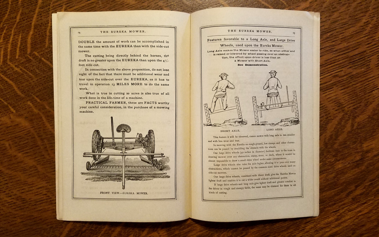 1889 Eureka Mower Farm Harvesting Cultivator Catalog Brochure Horse Tractor