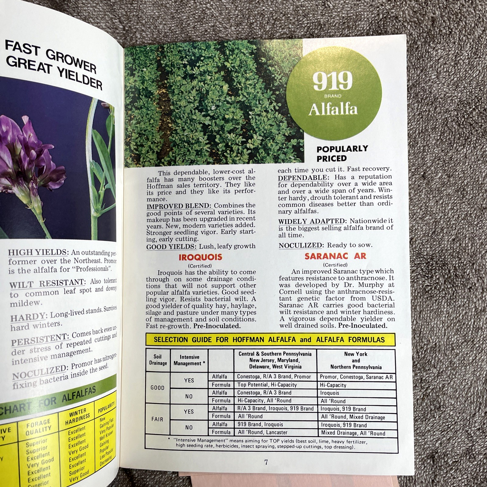 Hoffman Seed Book For 1977 Brochure with Receipt Inside- Landisville PA-Ephemera