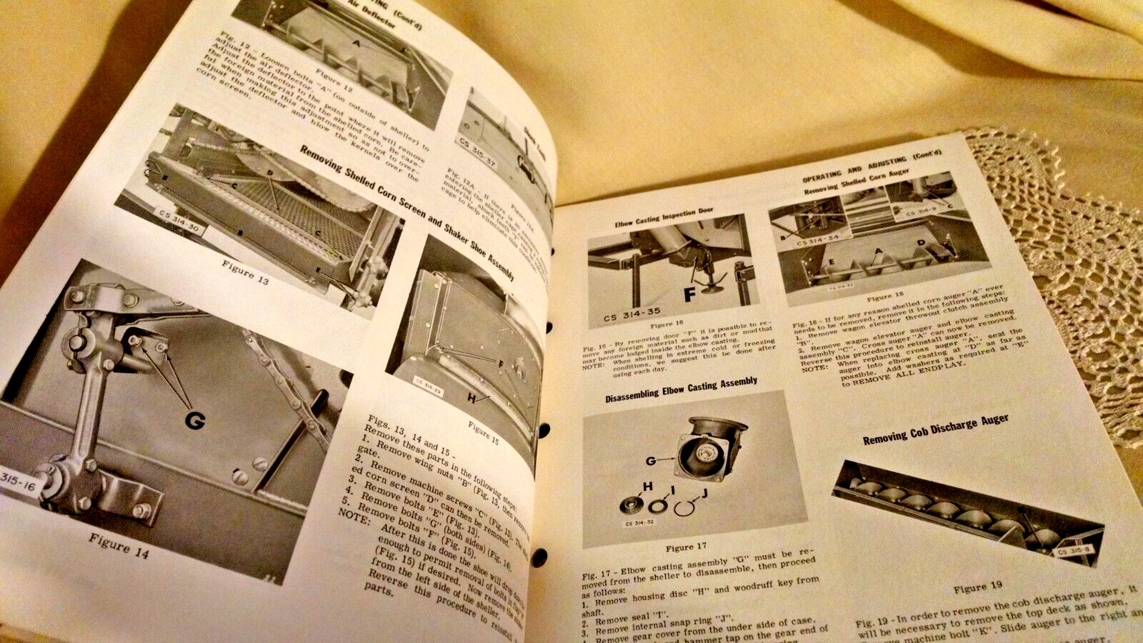 AVCO NEW IDEA SHELLER 314 OPERATOR&rsquo;S MANUAL CS-157 2 ROW PULL TYPE 2500-9/68-OZ.