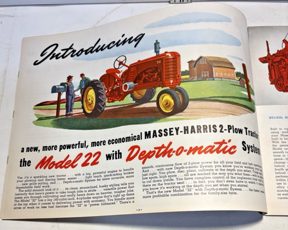 Vintage 1940s- Massey-Harris – Better Built Tractors Brochure
