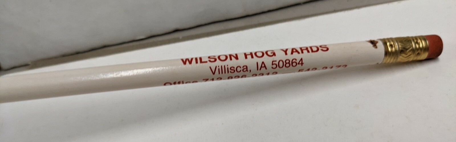 Vintage Wilson Hog Yards Jim Wallick Villisca Iowa IA Advertising Pencil