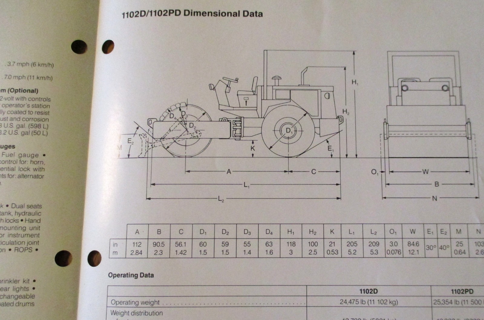 Case 1102 Vibratory Roller Sales & Spec Brochure Literature Ad CE44590 Date 1990