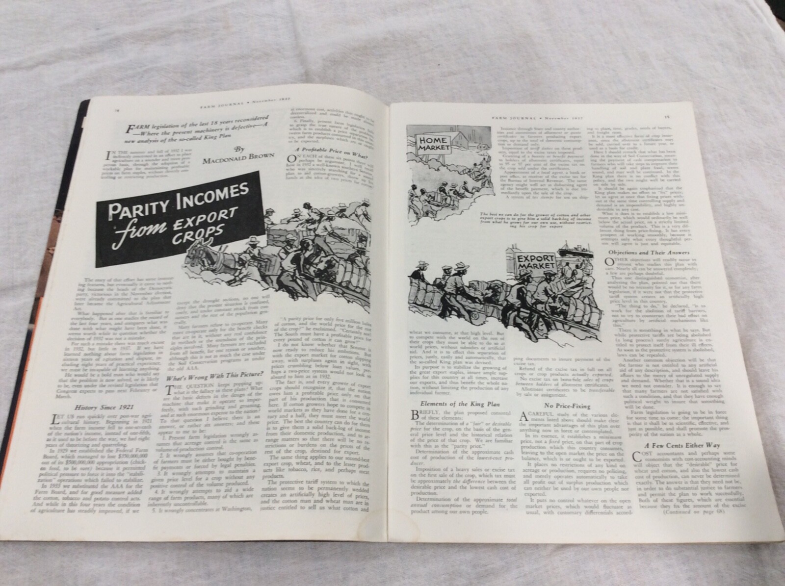 1937 Farm Journal Magazine Iowa State College Experiment Station W/Pigs Ames