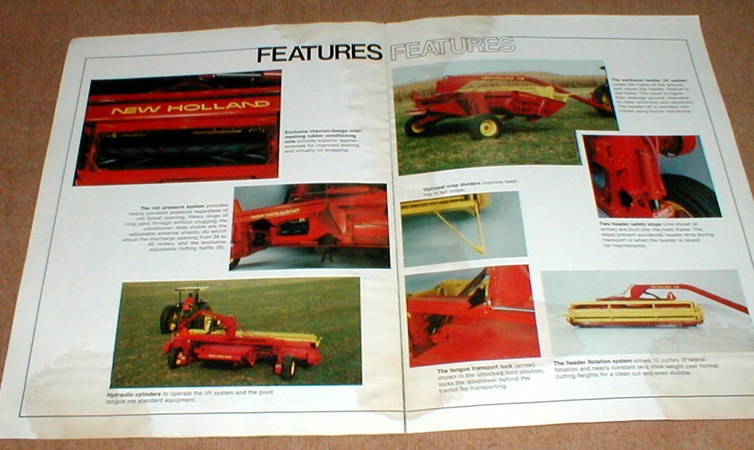 Sperry New Holland Pivot-Tongue Windrower 1980 Full Color 8 Page Dealer Brochure