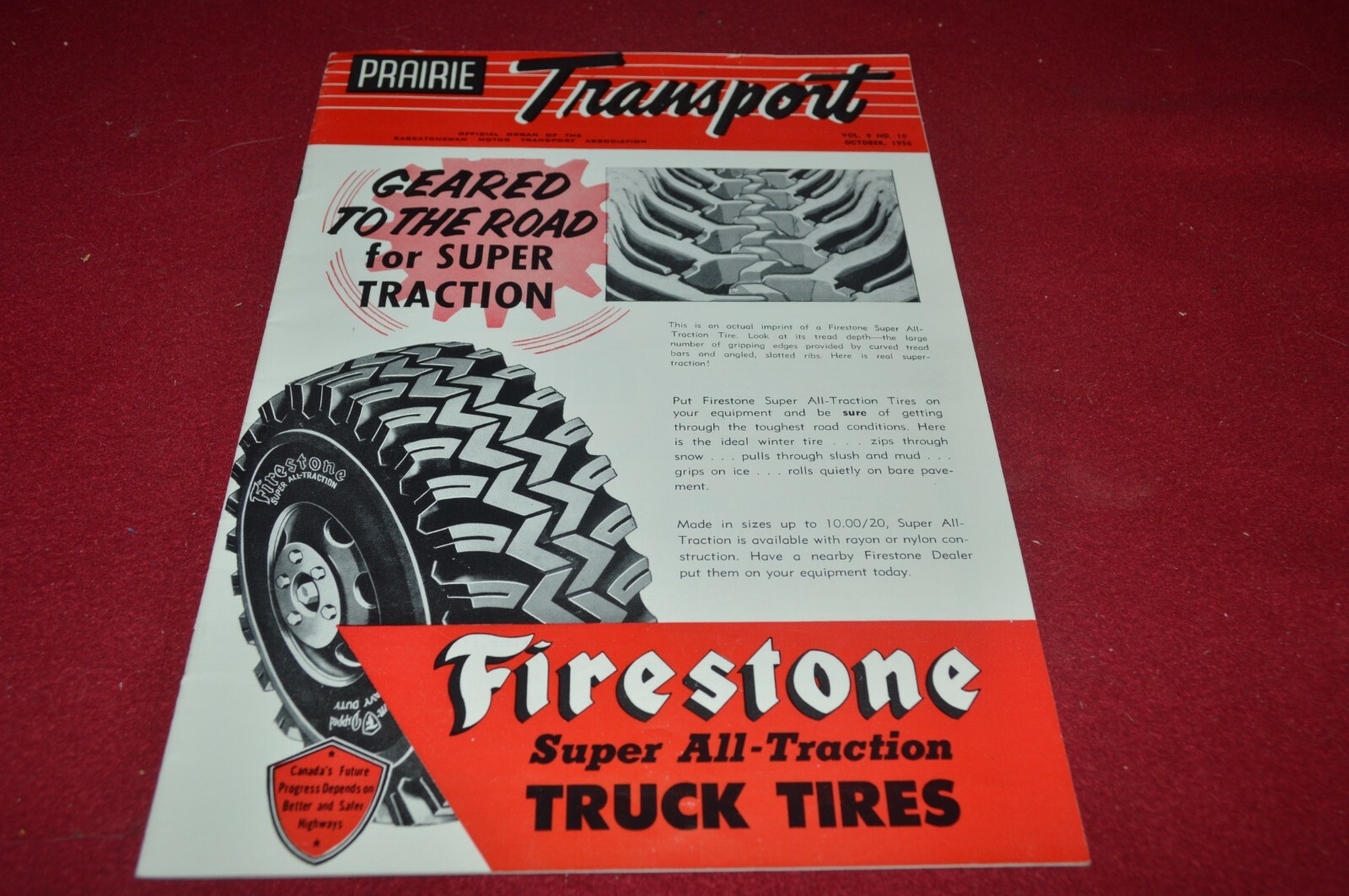 Prairie Transport October 1956 Magazine Brochure FCCA