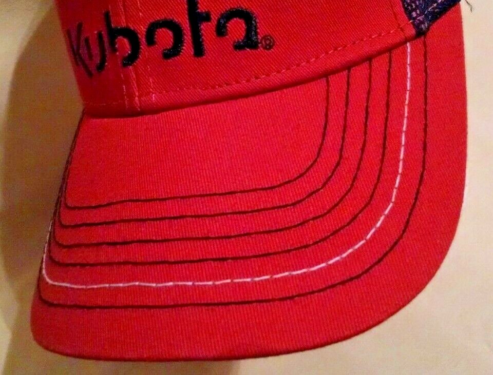 KUBOTA HAT BASEBALL CAP ORANGE BLACK NWOT MESH ADJ K PRODUCTS COMCAP ONE SIZE.