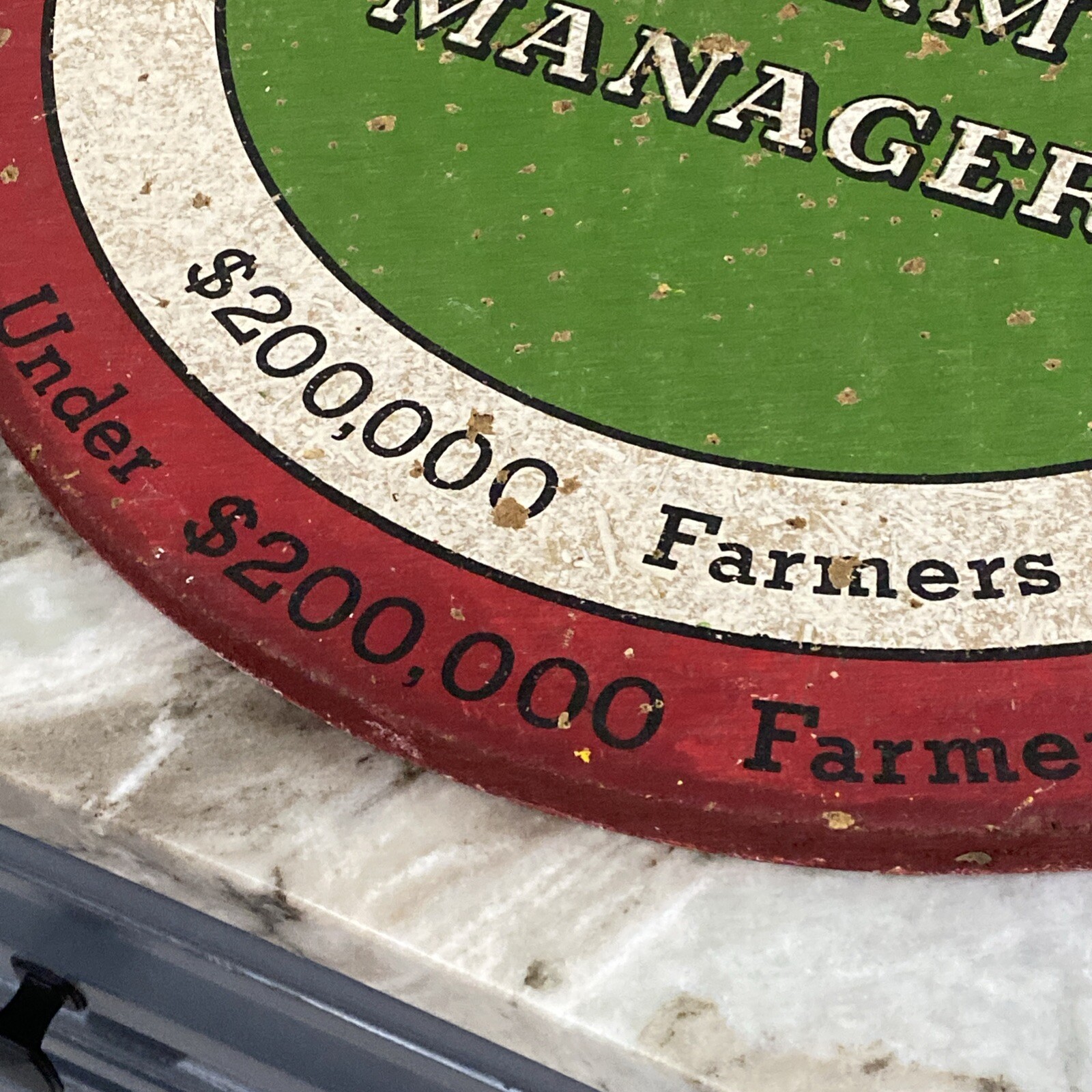 Original agri Finances INSURANCE Wood Composite sign Dart Board Farm Managers