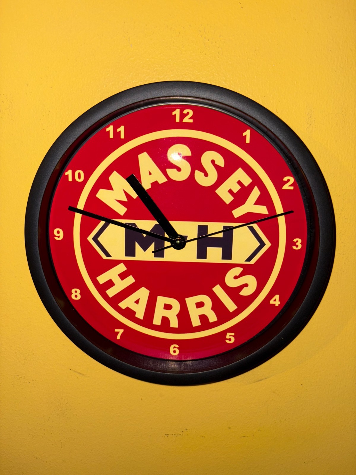 Massey Harris Farm Tractor Barn Garage Man Cave Advertising Clock Sign