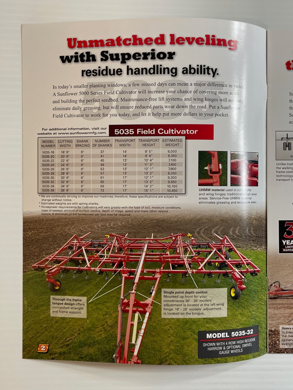 Sunflower – Seedbed Preparation Tools – Sales Brochure *Original Brochure* 2008